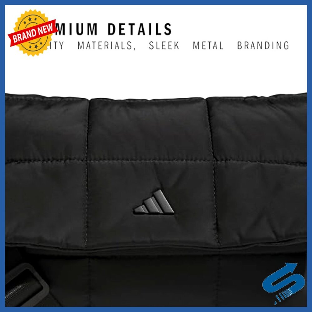 Quilted Puffer Crossbody Bag with Adjustable Strap, Zippered Compartment - Picture 6 of 7